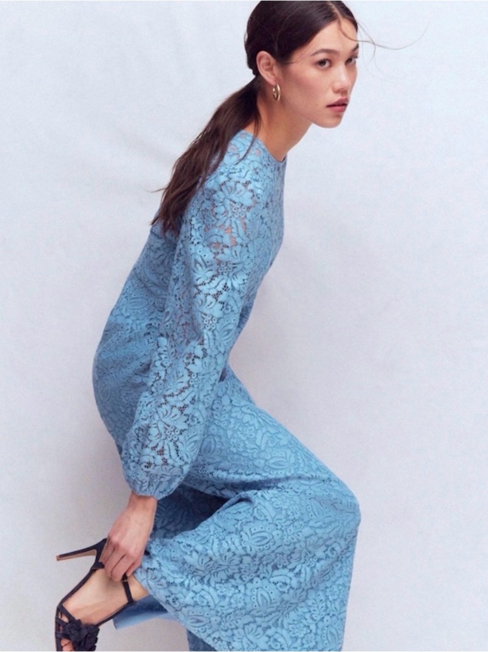 NWT Boden Light Blue Lace dress.